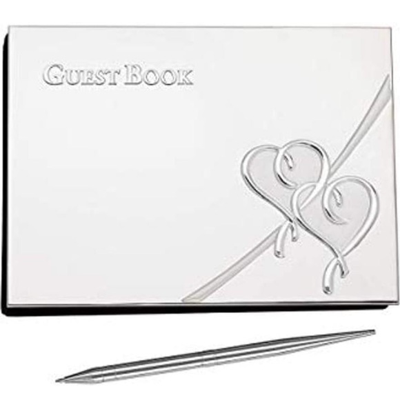 *NEW* LENOX Silver Guestbook with Pen - TRUE LOVE 💗 - Picture 3 of 5